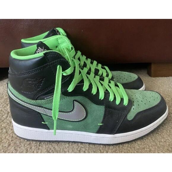 Nike Air Jordan 1 High Zoom Black Tomatillo CK6637 Shoes Mens 11 Fast Shipping - Picture 4 of 11